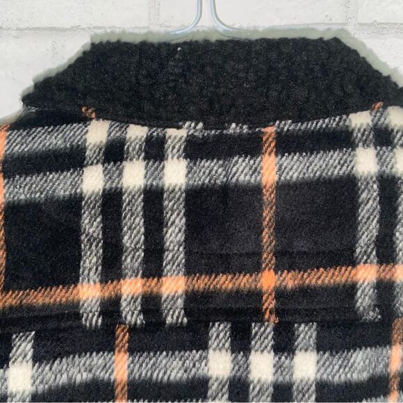 WESC Stockholm Sweden Liam Unisex Shirt Jacket Plaid Black Zip Men M Women L - Picture 7 of 15